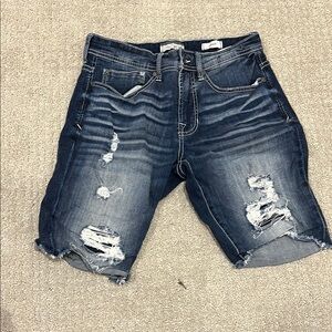 Distressed Denim Shorts